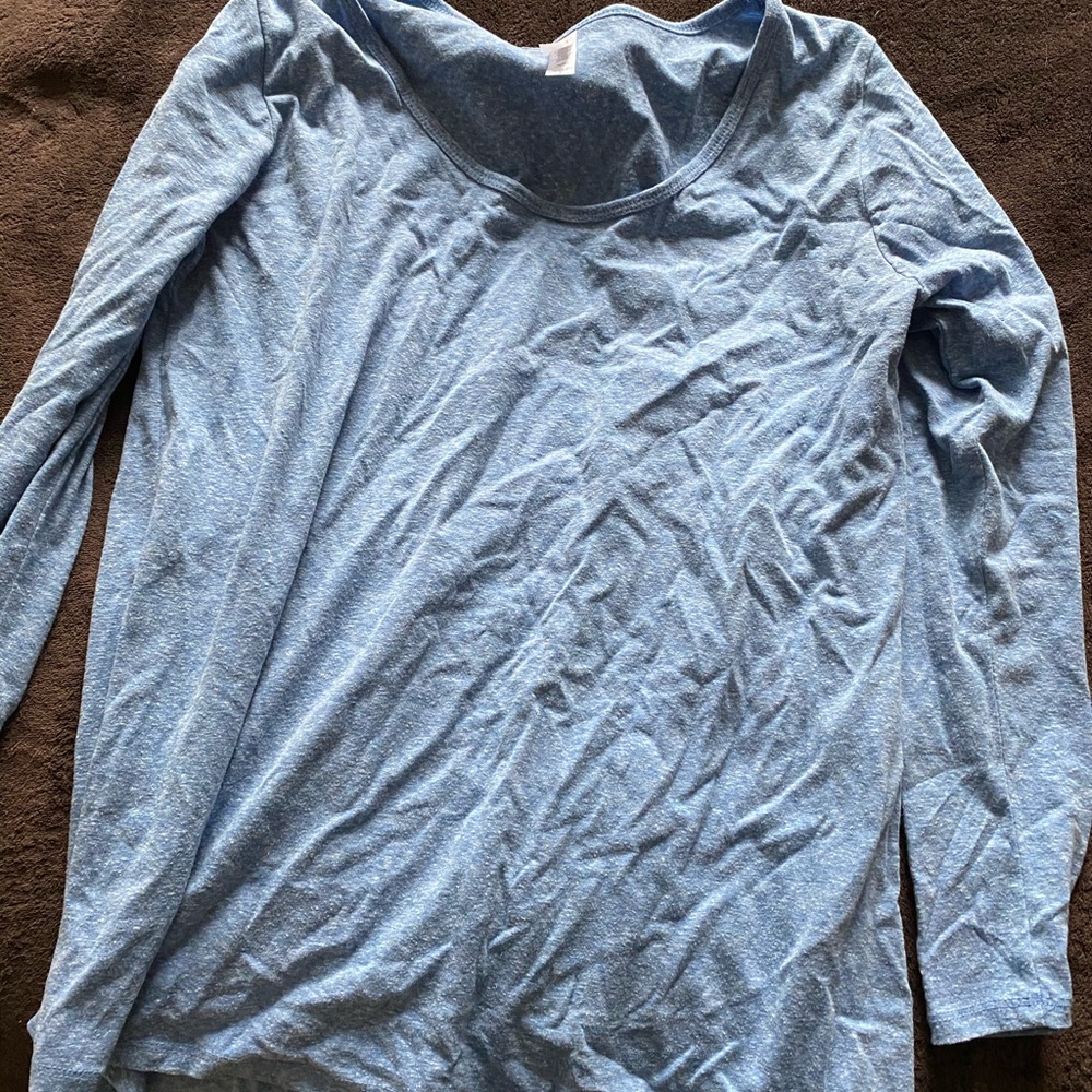 VGUC soft blue lularoe long sleeved tee